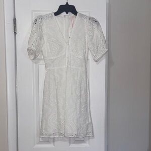 GB Girls White Eyelet Mini Dress